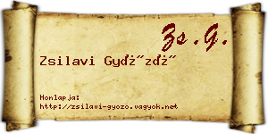 Zsilavi Győző névjegykártya